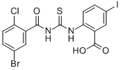 2-[[[(5-Bromo-2-chlorobenzoyl)amino]thioxomethyl]amino]-5-iodo-benzoic acid Structure,536981-32-5Structure