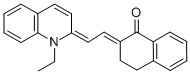 (2E)-2-[(2e)-2-(1-ethylquinolin-2(1h)-ylidene)ethylidene]-3,4-dihydronaphthalen-1(2h)-one Structure,53704-22-6Structure