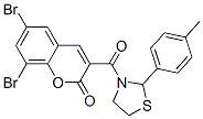 Thiazolidine, 3-[(6,8-dibromo-2-oxo-2h-1-benzopyran-3-yl)carbonyl]-2-(4-methylphenyl)- (9ci) Structure,537677-91-1Structure