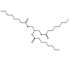 癸酸-1,2,3-丙三醇酯結(jié)構(gòu)式_538-23-8結(jié)構(gòu)式