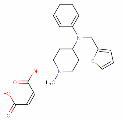 1-Methyl-4-[phenyl(thien-2-ylmethyl)ammonio]piperidinium maleate Structure,53892-20-9Structure