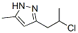 3-(2-Chloropropyl)-5-methyl-1h-pyrazole Structure,54055-33-3Structure