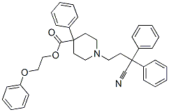 1-(3-Cyano-3,3-diphenylpropyl)-4-phenyl-4-piperidinecarboxylic acid 2-phenoxyethyl ester Structure,54063-45-5Structure