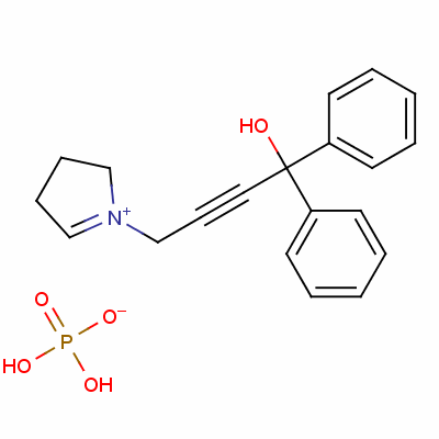 1-(4-Hydroxy-4,4-diphenylbut-2-ynyl)pyrrolidinium dihydrogen phosphate Structure,54118-66-0Structure