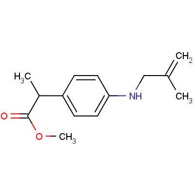 Methyl 2-[4-[(2-methylallyl)amino]phenyl ]propionate Structure,54362-72-0Structure