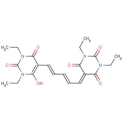 5-[5-(1,3-二乙基-1,2,3,4-四氫-6-羥基-2,4-二氧代-5-嘧啶)五-2,4-二烯基]-1,3-二乙基巴比妥酸結(jié)構(gòu)式_54444-01-8結(jié)構(gòu)式