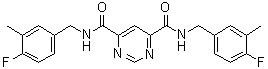 N4,n6-bis(4-fluoro-3-methylbenzyl)pyrimidine-4,6-dicarboxamide Structure,544678-85-5Structure