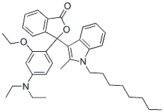 3-4-(二乙基氨基)-2-乙氧基苯基-3-(2-甲基-1-辛基-1H-吲哚-3-基)-1(3H)-異苯并呋喃酮結構式_54574-00-4結構式