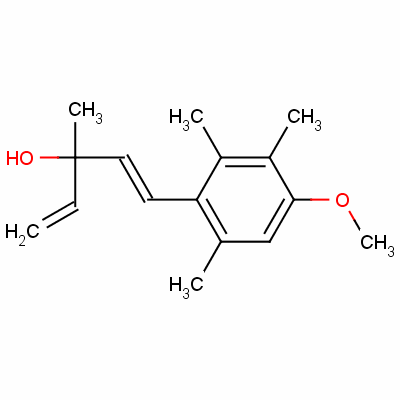 (E)-1-(4-methoxy-2,3,6-trimethyl-phenyl)-3-methyl-penta-1,4-dien-3-ol Structure,54757-48-1Structure