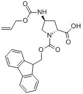 (2R,4s)-4-alloc-amino-1-fmoc-pyrrolidine-2-carboxylic acid Structure,549534-58-9Structure