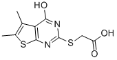 (4-Hydroxy-5,6-dimethyl-thieno[2,3-d]pyrimidin-2-ylsulfanyl)-acetic acid Structure,54968-60-4Structure