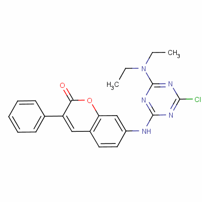 2H-1-benzopyran-2-one,7-[[4-chloro-6-(diethylamino)-1,3,5-triazin-2-yl]amino]-3-phenyl- Structure,5516-22-3Structure