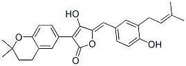 3-(3,4-二氫-2,2-二甲基-2H-1-苯并吡喃-6-基)-4-羥基-5-[(z)-[4-羥基-3-(3-甲基-2-丁烯)苯基]亞甲基]-2(5h)-呋喃酮結(jié)構(gòu)式_55215-33-3結(jié)構(gòu)式