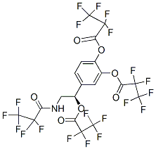 雙(2,2,3,3,3-五氟丙酸)4-[(r)-1-(2,2,3,3,3-五氟-1-氧代丙氧基)-2-[(2,2,3,3,3-五氟-1-氧代丙基)氨基]乙基]-1,2-亞苯基酯結構式_55256-13-8結構式