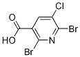 2,6-Dibromo-5-chloronicotinicacid Structure,55304-86-4Structure