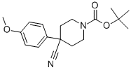 Tert-butyl 4-cyano-4-(4-methoxyphenyl)piperidine-1-carboxylate Structure,553631-38-2Structure