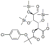 5-O-[2-(4-氯苯氧基)-2-甲基-1-氧代丙基]-2-o,3-o,4-o-三s(三甲基甲硅烷基)-d-葡萄糖醛酸甲酯結(jié)構(gòu)式_55373-82-5結(jié)構(gòu)式