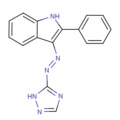 2-Phenyl-3-(1h-1,2,4-triazol-5-ylazo)-1h-indole Structure,55425-38-2Structure