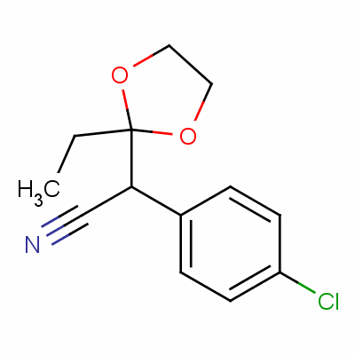 Alpha-(4-chlorophenyl)-2-ethyl-1,3-dioxolane-2-acetonitrile Structure,55474-41-4Structure