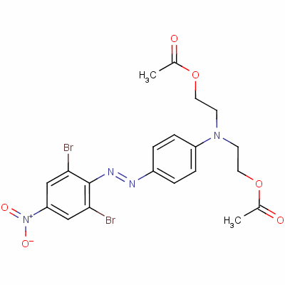 2,2’-[[4-[(2,6-Dibromo-4-nitrophenyl)azo]phenyl ]imino]bisethyl diacetate Structure,55619-18-6Structure