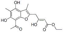 4-(7-乙?；?4,6-二羥基-3,5-二甲基苯并呋喃-2-基)-3-羥基-2-丁酸乙酯結(jié)構(gòu)式_55649-37-1結(jié)構(gòu)式