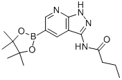 Butanamide, n-[5-(4,4,5,5-tetramethyl-1,3,2-dioxaborolan-2-yl)-1h-pyrazolo[3,4-b]pyridin-3-yl]- Structure,557112-47-7Structure