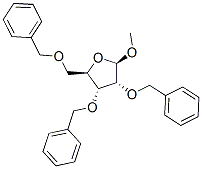 Methyl 2,3,5-tri-O-benzyl-beta-D-ribofuranoside Structure,55725-85-4Structure