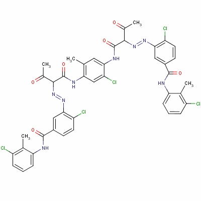 3,3-[(2-氯-5-甲基-1,4-亞苯基)雙[亞氨基(1-乙?；?2-氧代-2,1-乙烷二基)氮雜]]雙[4-氯-n-(3-氯-2-甲基苯基)-苯甲酰胺結(jié)構(gòu)式_5580-57-4結(jié)構(gòu)式