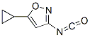 Isoxazole, 5-cyclopropyl-3-isocyanato-(9ci) Structure,55809-59-1Structure