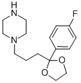 1-(3-[2-(4-氟苯基)-[1,3]二氧雜烷-2-基]丙基)哌嗪結(jié)構(gòu)式_55846-41-8結(jié)構(gòu)式