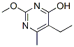 5-Ethyl-4-hydroxy-6-methyl-2-methoxypyrimidine Structure,55996-09-3Structure