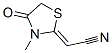(2Z)-(3-methyl-4-oxo-1,3-thiazolidin-2-ylidene)acetonitrile Structure,56196-65-7Structure