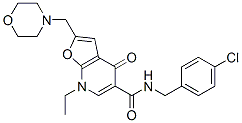 Furo[2,3-b]pyridine-5-carboxamide, n-[(4-chlorophenyl)methyl]-7-ethyl-4,7-dihydro-2-(4-morpholinylmethyl)-4-oxo- Structure,562100-98-5Structure