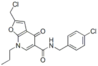 Furo[2,3-b]pyridine-5-carboxamide,2-(chloromethyl)-n-[(4-chlorophenyl)methyl ]-4,7-dihydro-4-oxo-7-propyl- Structure,562101-07-9Structure