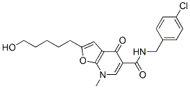 Furo[2,3-b]pyridine-5-carboxamide,n-[(4-chlorophenyl)methyl ]-4,7-dihydro-2-(5-hydroxypentyl)-7-methyl-4-oxo- Structure,562101-81-9Structure