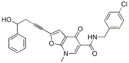 (9ci)-n-[(4-氯苯基)甲基]-4,7-二氫-2-(4-羥基-4-苯基-1-丁炔基)-7-甲基-4-氧代-呋喃并[2,3-b]吡啶-5-羧酰胺結(jié)構(gòu)式_562101-84-2結(jié)構(gòu)式