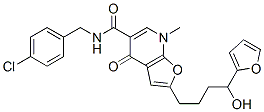 n-[(4-氯苯基)甲基]-2-[4-(2-呋喃)-4-羥基丁基]-4,7-二氫-7-甲基-4-氧代-呋喃并[2,3-b]吡啶-5-羧酰胺結(jié)構(gòu)式_562102-08-3結(jié)構(gòu)式