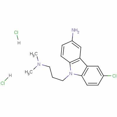 3-Amino-6-chloro-n,n-dimethyl-9h-carbazole-9-propylamine dihydrochloride Structure,56244-06-5Structure