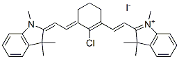 2-[2-[2-氯-3-[(1,3-二氫-1,3,3-三甲基-2H-吲哚-2-基)亞乙基]-1-環(huán)戊烯-1-基]乙烯]-1,3,3-三甲基吲哚碘化物結(jié)構(gòu)式_56289-67-9結(jié)構(gòu)式