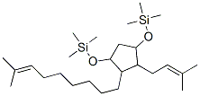 {[4-(3-Methyl-2-buten-1-yl)-5-(8-methyl-7-nonen-1-yl)-1,3-cyclopentanediyl]bis(oxy)}bis(trimethylsilane) Structure,56306-71-9Structure