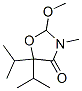 2-Methoxy-3-methyl-5,5-bis(1-methylethyl)oxazolidin-4-one Structure,56440-38-1Structure