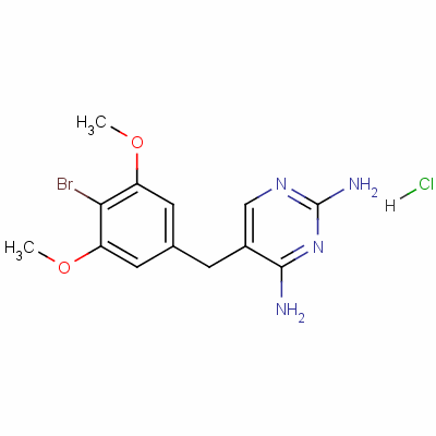 5-[(4-Bromo-3,5-dimethoxyphenyl)methyl ]pyrimidine-2,4-diamine hydrochloride Structure,56518-40-2Structure