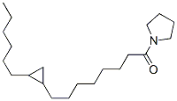 1-[8-(2-Hexylcyclopropyl)octanoyl ]pyrrolidine Structure,56600-05-6Structure