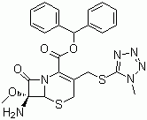 7beta-氨基-7alpha-甲氧基-3-(1-甲基-1H-四唑-5-硫甲基)-8-氧代-5-硫-1-雜氮雙環(huán)[4.2.0]辛-2-烯-2-甲酸二苯基甲酯結(jié)構(gòu)式_56610-72-1結(jié)構(gòu)式