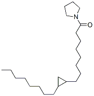 1-[8-(2-辛基環(huán)丙基)辛?；鵠吡咯烷結構式_56630-59-2結構式