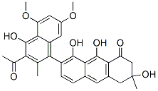 7-(3-Acetyl-4-hydroxy-5,7-dimethoxy-2-methylnaphthalen-1-yl)-3,4-dihydro-3,8,9-trihydroxy-3-methyl-1(2h)-anthracenone Structure,56678-10-5Structure