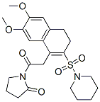 1-[[3,4-Dihydro-6,7-dimethoxy-2-(1-piperidinylsulfonyl)naphthalen-1-yl ]acetyl ]pyrrolidin-2-one Structure,56701-29-2Structure