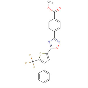 3-[(4-Carbomethoxy)phenyl]-5-(4-phenyl-5-trifluoromethyl-2-thienyl)-1,2,4-oxadiazole Structure,569685-49-0Structure