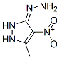 3H-pyrazol-3-one, 1,2-dihydro-5-methyl-4-nitro-, hydrazone (9ci) Structure,57097-82-2Structure