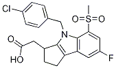 2-(4-(4-Chlorobenzyl)-7-fluoro-5-(methylsulfonyl)-1,2,3,4-tetrahydrocyclopenta[b]indol-3-yl)aceticacid Structure,571170-81-5Structure